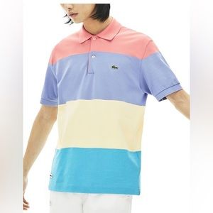 Lacoste Pastel Color Block  Polo L